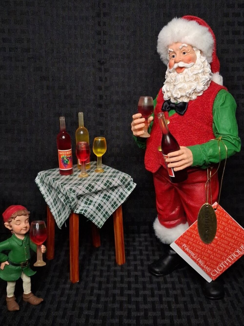 Dept 56 Clothtique Possible Dreams Sommelier Santa 57.71271 w/ Box Hard to Find